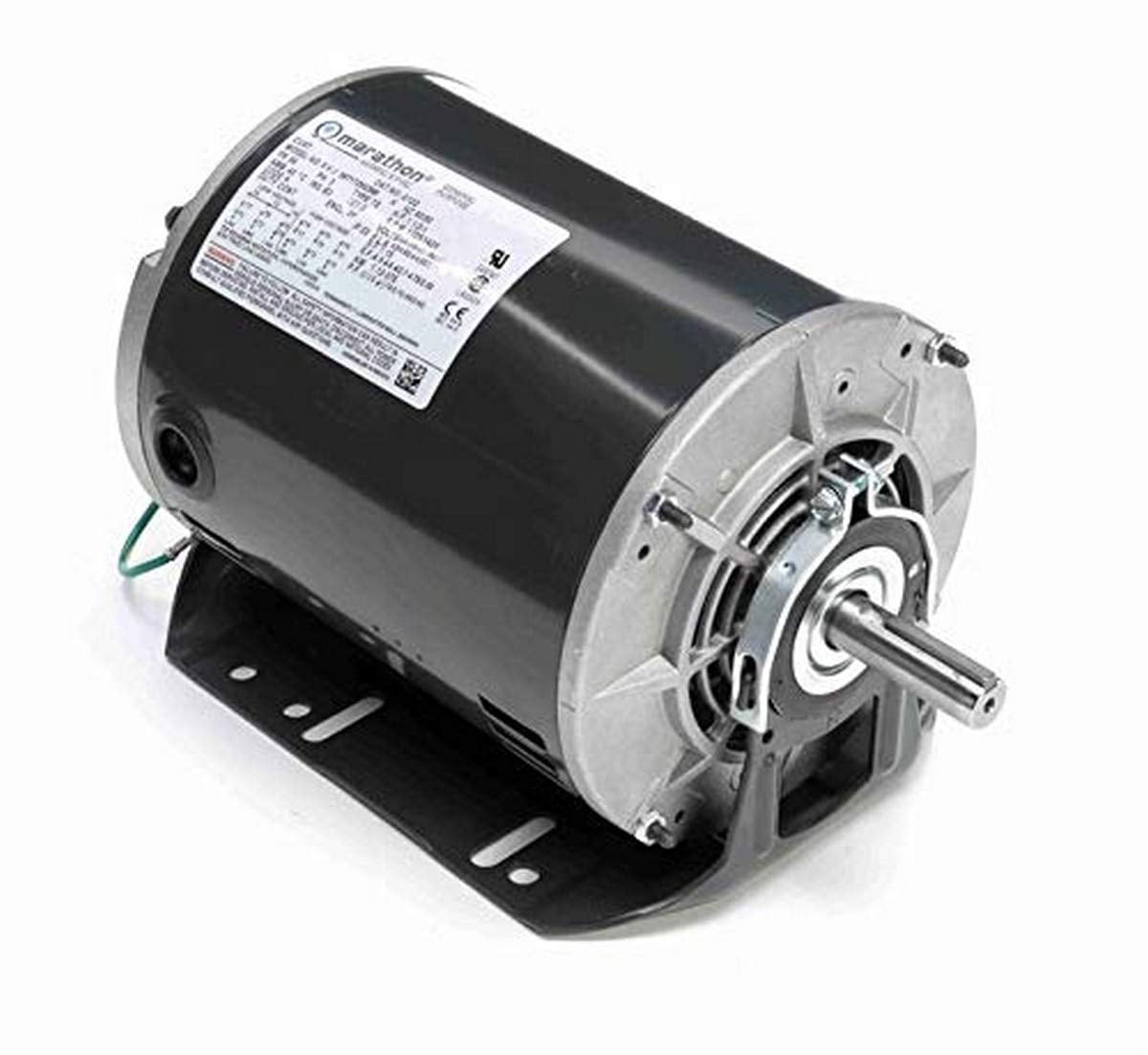 Marathon G122 56 Frame Open Drip Proof 56T17D5329 Belt Drive Motor, 1-1/2 hp, 1800 RPM, 208-230/460 VAC, 3 Phase, 1 Speed, Ball Bearing, Resilient Ring Mount CA3