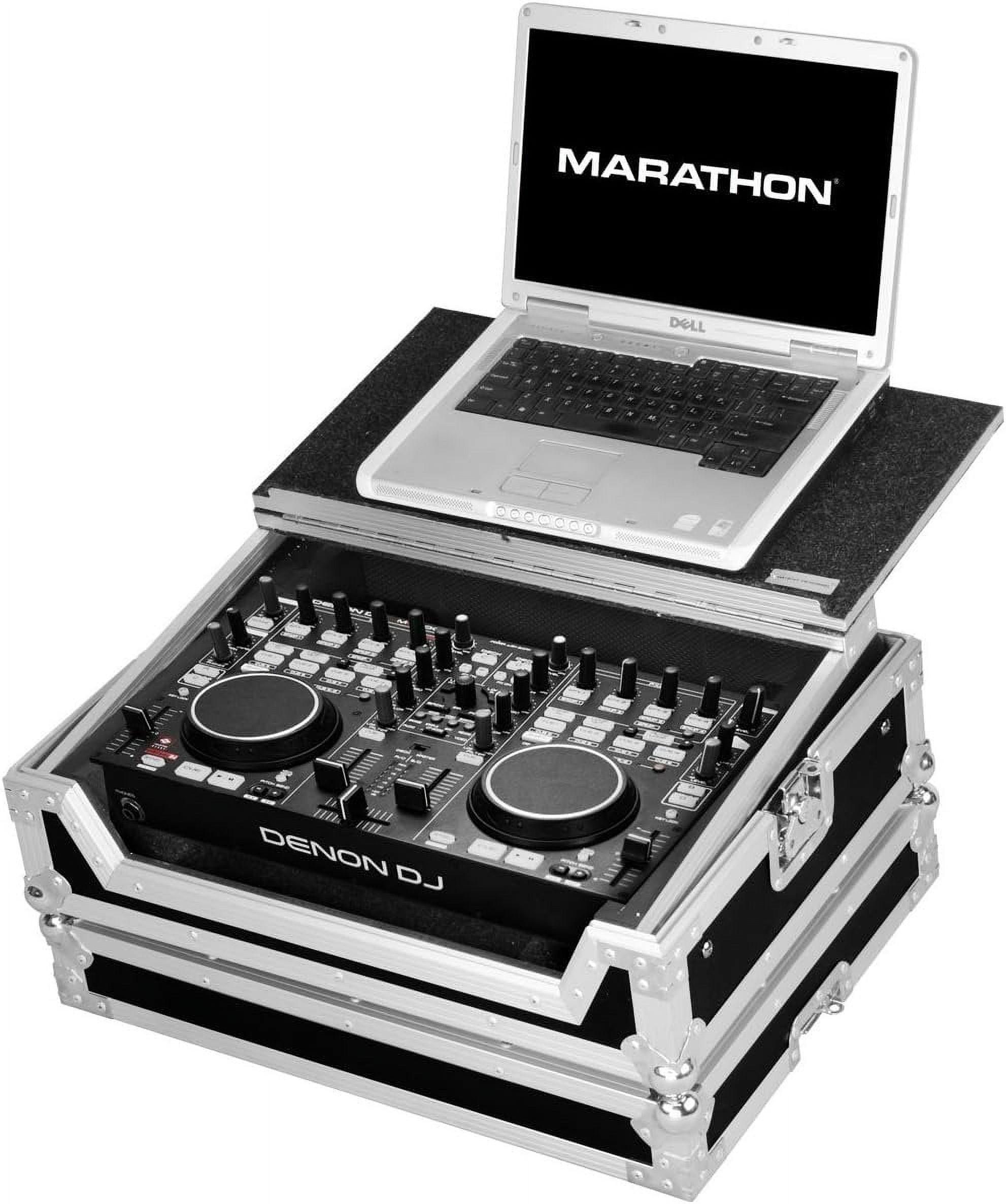 Marathon Case to Hold Denon DN-MC3000 Controller w/ Laptop Shelf - MA-DNMC3000LT