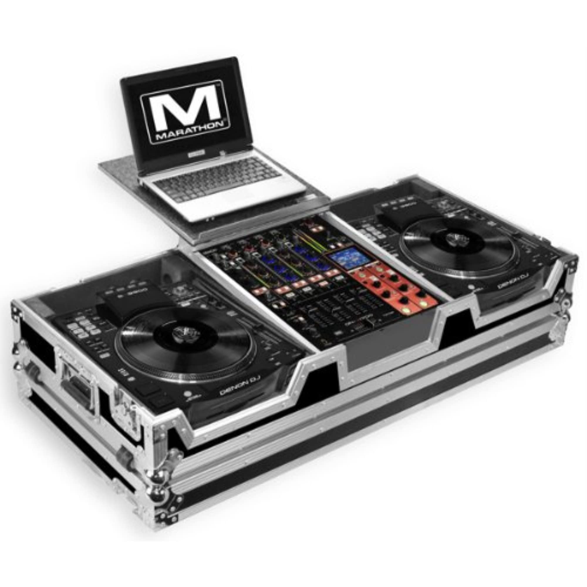 Marathon MA-SC390012WLT Flight Road Case Ma-sc390012wlt Case Coffin Holds 2 X Large Format Cd Players: Denon Sc3900 + 12-in Mixer: Dnx1100