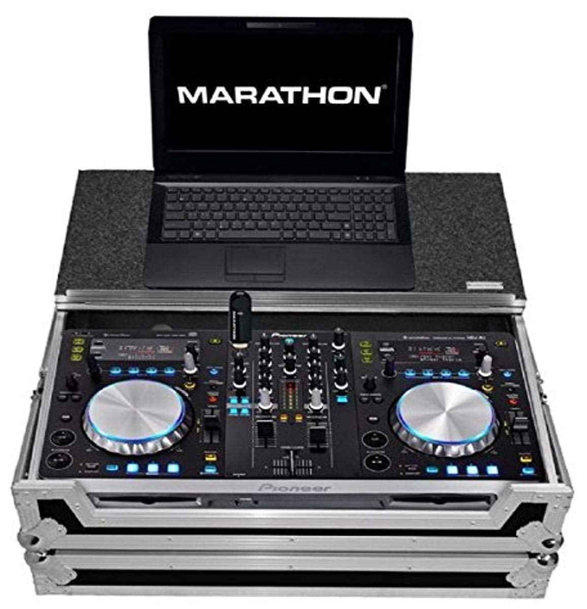 Marathon MA-XDJR1LT Case-to-hold One Pioneer Xdjr1 DJ Music Controller Plus Laptop Shelf