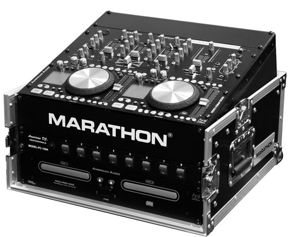 Marathon Ma-m3u 10u Slant Mixer Rack / 3u Vertical Rack System W/full ...