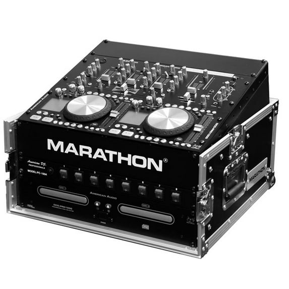 Marathon Ma-m3u 10u Slant Mixer Rack / 3u Vertical Rack System W/full ...