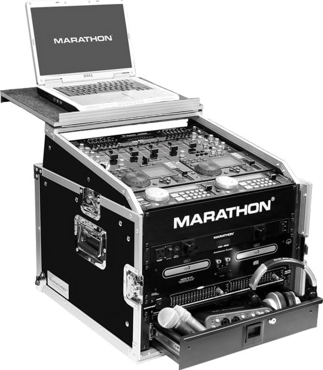 Marathon Ma-m6ult 10u Slant Mixer Rack / 6u Vertical Rack System With ...