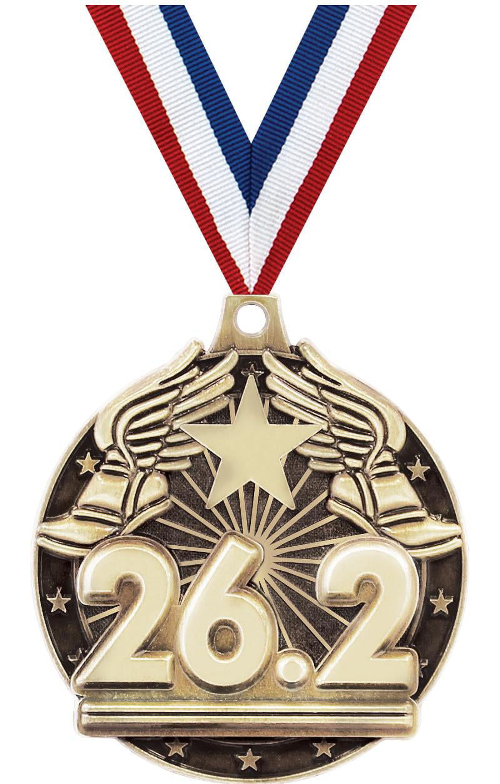 Marathon Medals, 2" Gold Diecast Marathon Medal Award 5 Pack
