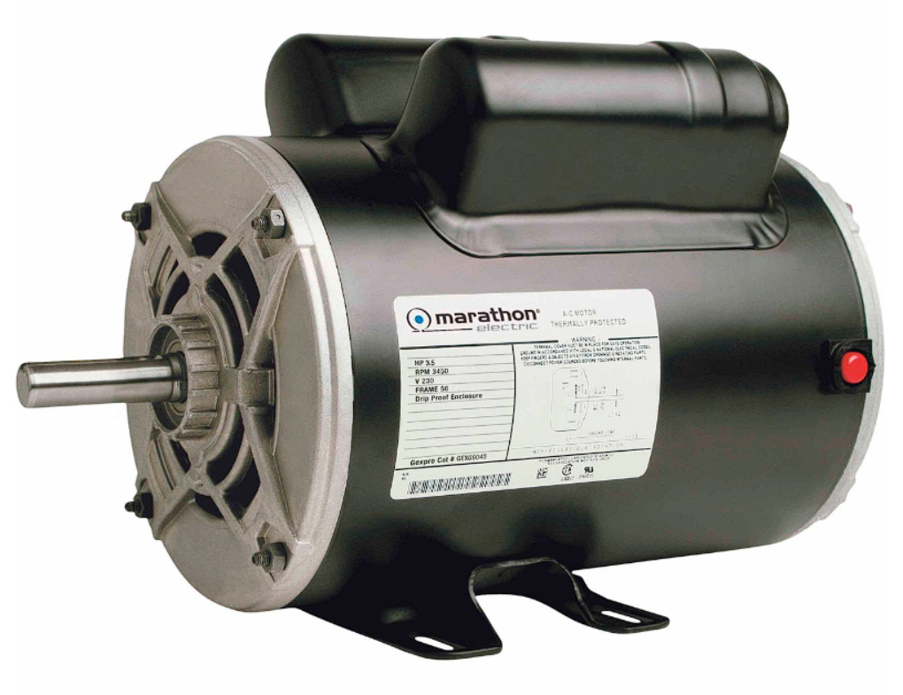 Marathon Motors GEX09040 Electric Air Compressor Motor, 31/2 HP