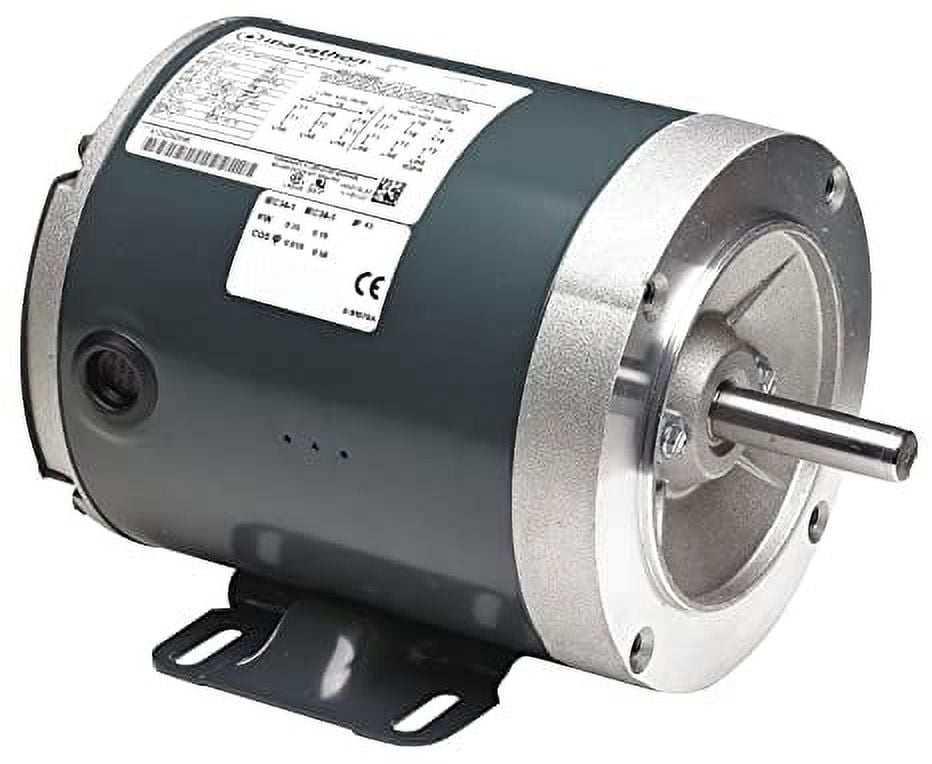 Marathon Motors MD390 D390 56C Frame 56T34T5303 TENV General Purpose Motor, 3 Phase, C-Face with Base, Ball Bearing, 1/3 hp, 3600 RPM, 1 Speed, 208-230/460 VAC