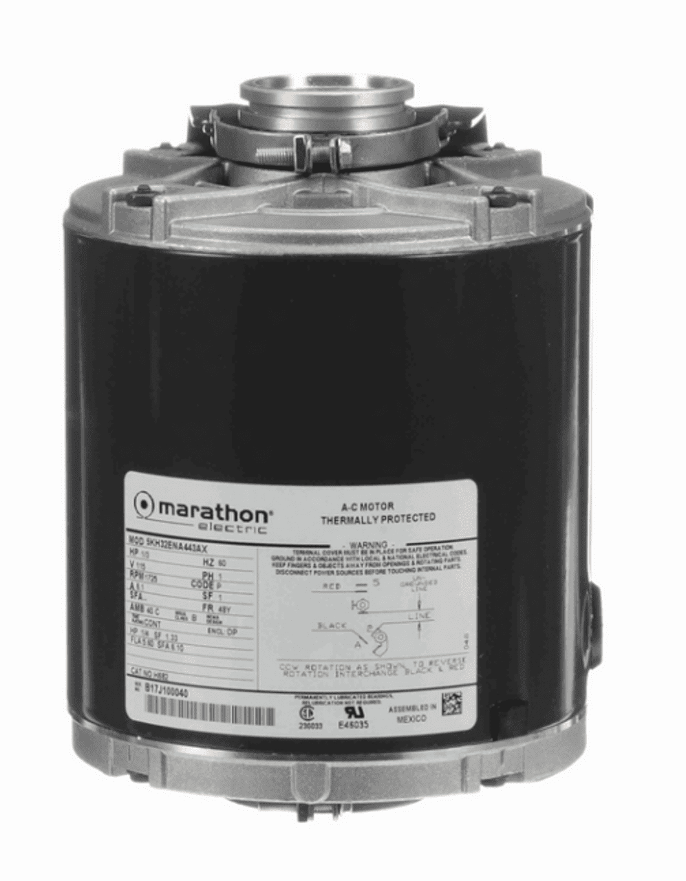 Marathon Motors MH682 H682 1/3 hp Carbonator Pump Motor 1800 RPM 115V, 48Y ODP Frame (resilient base)