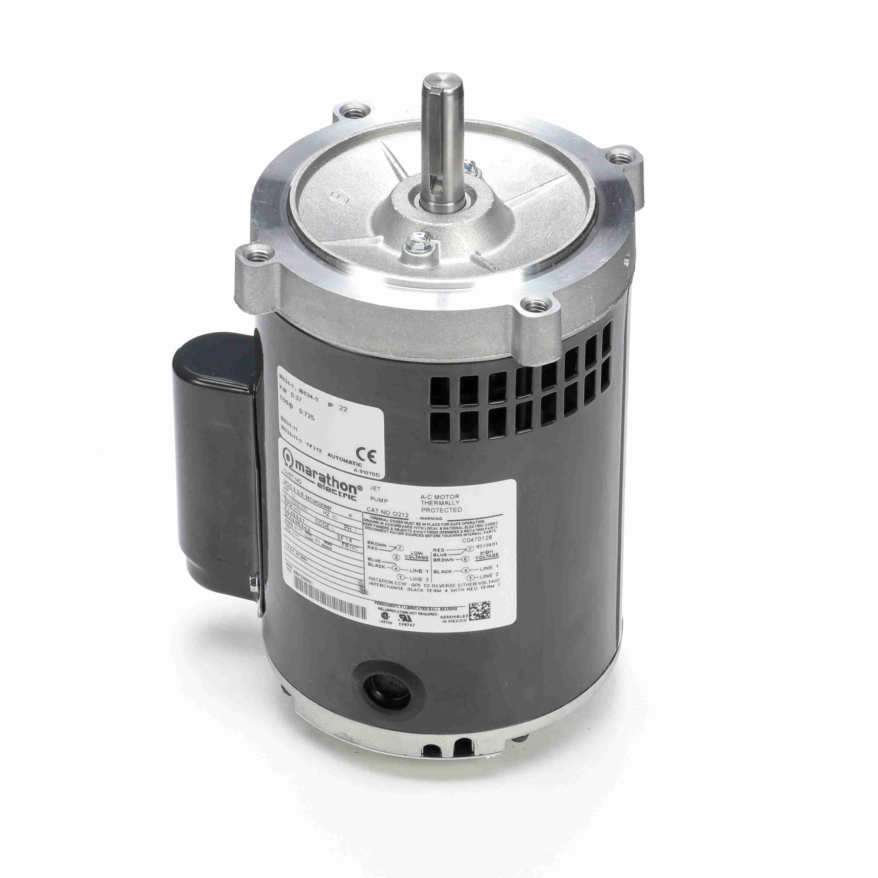 Marathon Motors MO212 O212 Single Phase HVAC/R Motor