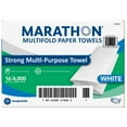 thumbnail image 1 of Marathon Multifold Strong Multi-Purpose Towels, 16 Packs, 4000 Towels, White, 1 of 1