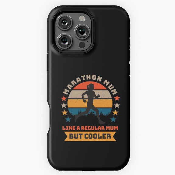 Marathon Mum Running Woman Runner Mum Marathoner Phone Case for iPhone 16 15 14 13 12 11 Pro Max M5903849