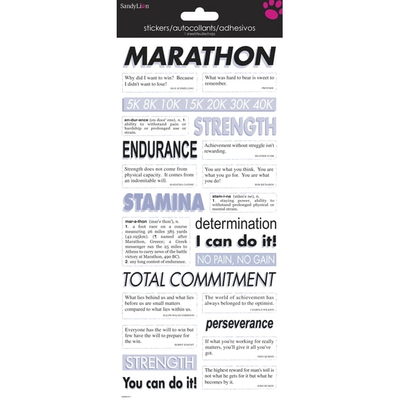 Marathon Paper Craft 5.5" x 12 Sticker - Clear