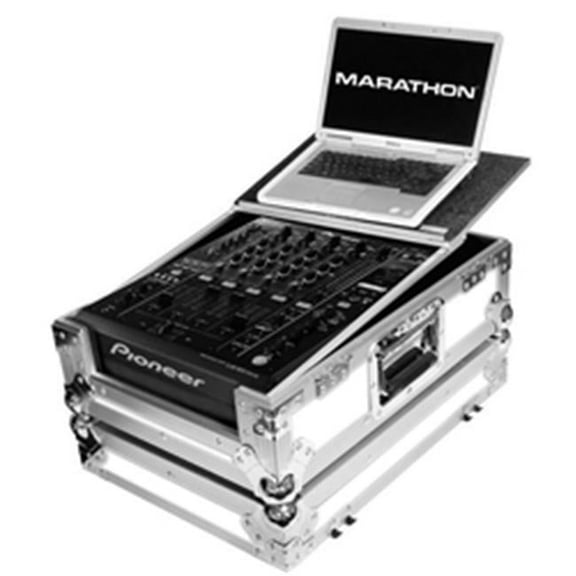 Marathon Professional MA-14MIXLTWH Flight Road Case With Laptop Shelf For Pioneer Djm-900 Nexus Club Mixer
