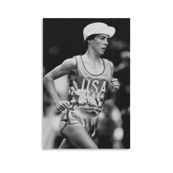 Marathon Runner Joan Benoit Retro Poster Poster Canvas Picture Printing Room Decoration