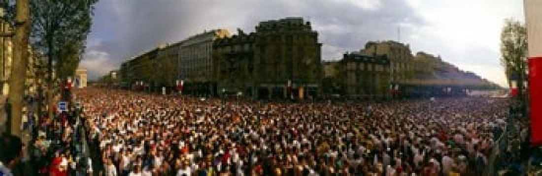 Marathon Runners Paris France Canvas Art - Panoramic Images (18 x 6)