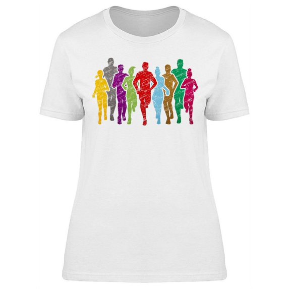 Marathon Runners T-Shirt Women -Image by Shutterstock, Female 3X-Large