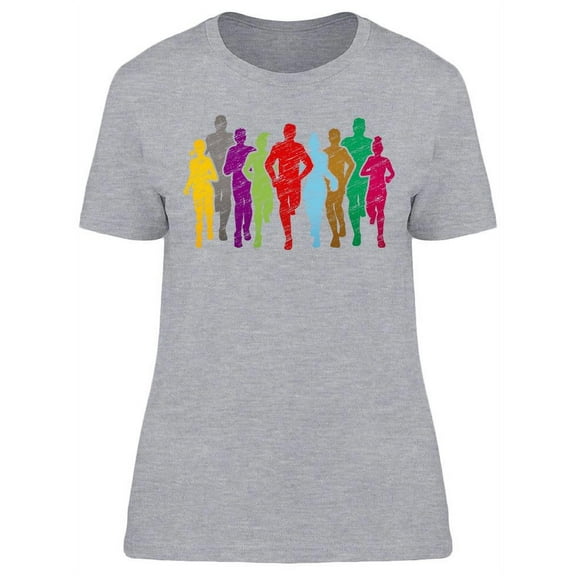 Marathon Runners T-Shirt Women -Image by Shutterstock, Female Large