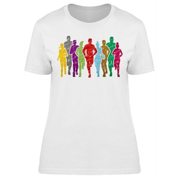 Marathon Runners T-Shirt Women -Image by Shutterstock, Female Medium