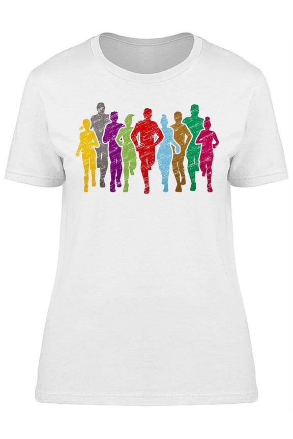 Marathon Runners T-Shirt Women -Image by Shutterstock, Female Medium