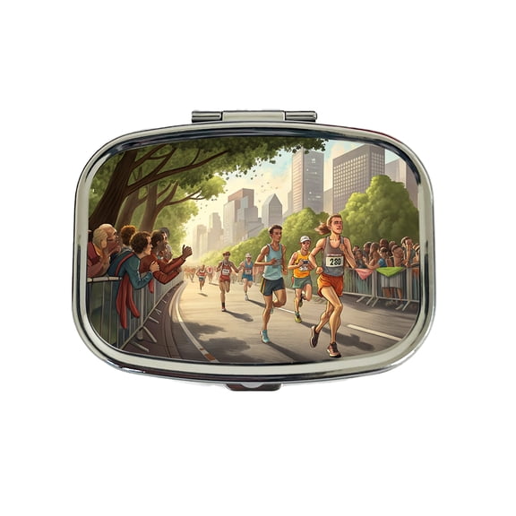 Marathon Running Race Jogging Small Travel Handbag Pill Box Case
