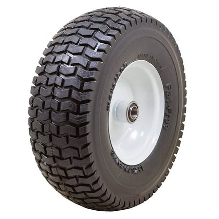 Marathon Tire 13 x 5-6, 3 Inch Hub Flat Free Turf Tread Riding Lawn Mower Tire
