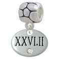 thumbnail image 1 of Marathon with Clear Crystal Roman Numeral - Pebble Charm Bead, 1 of 1