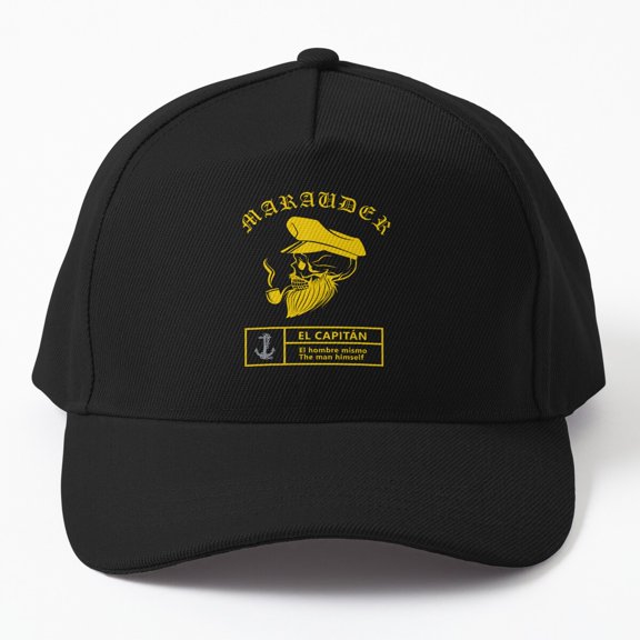 Marauder El Capitan Baseball Hat, The Man Himself Adventure Character Graphic Design, Classic Cap