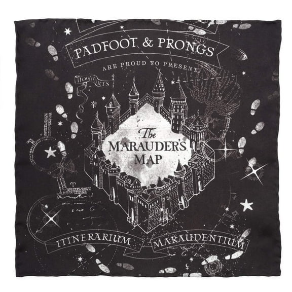 Harry Potter Marauder's Map Pocket Square