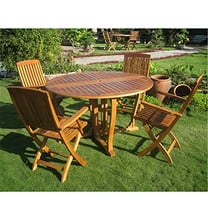 International Caravan Marbella 5 Piece Wood Patio Dining Set