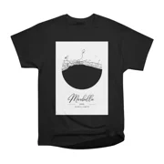Marbella Spain Black Water City Map T-Shirt Tee Gift For Him Merch For Her Apparel For Fri