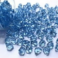 thumbnail image 1 of Marbhall 150Pcs 0.4"(11mm) Diamonds Crystal Gems Plastic Decor Vases Filler Light Crystal Clear Diamond for Party Decoration Table Light Blue, 1 of 5