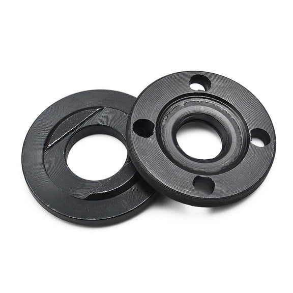 Marbhall 1Set Angle Grinder Inner Outer Flange Lock Nut M14 Thread Replacement Set Tools Black