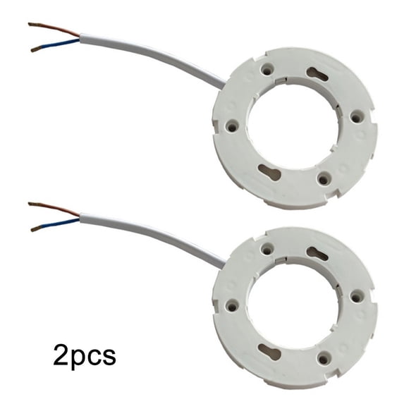 Marbhall 2Pcs Lamp Base Fitting for GX53 Lamps Fly Leads for LED and CFL GX53 Light Bulbs White