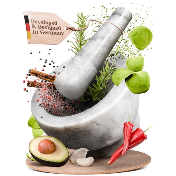 Marble 1.5 Cup-Capacity Mortar and Pestle Set