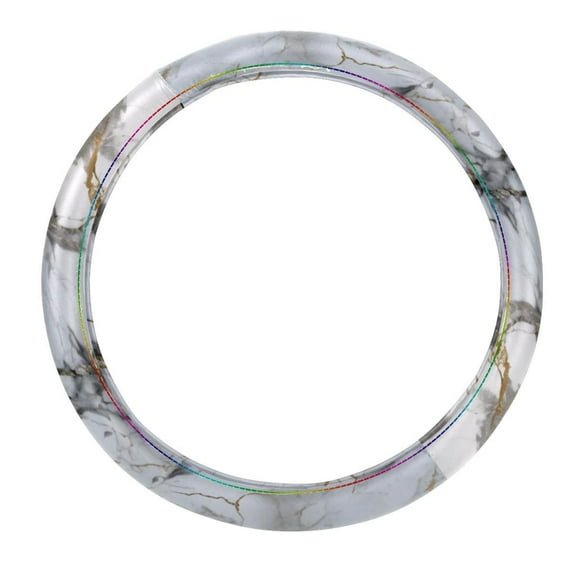 Marble 14.5 Inch Printing PVC Leather Car Wheel Cover Steering Wheel Cover Auto Accessories