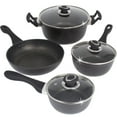 thumbnail image 1 of Marble 7 Pieces Aluminum Non Stick Cookware Set - Stockpot Sauce Fry Pan Set, 1 of 2