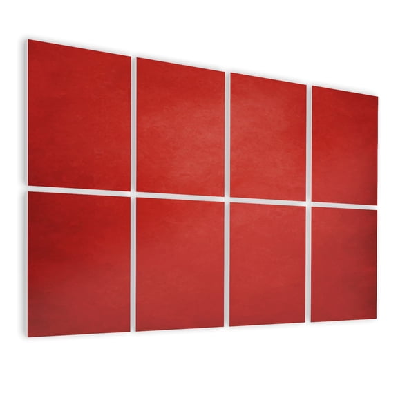 Marble 8 Pack Art Acoustic Panels Sound Absorbing Red Christmas old texture red vintage grunge marbled textured paper Decorative Soundproof Wall Panels Self Adhesive for Nursery Game Room 48"x32"