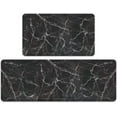 thumbnail image 1 of Marble Anti Fatigue Kitchen Mat Set of 2 Pieces Black Kitchen Rugs and Mats,Waterproof Non Slip Memory Foam Cushioned Comfort Kitchen Floor Mat Padded Kitchen Mats for Standing, 17"x 30"+17"x 47", 1 of 6