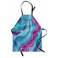 thumbnail image 1 of Marble Apron Abstract Color Formation Wavy Aqua Pink Lines Agate Slab Mineral Layers Geographic, Unisex Kitchen Bib Apron with Adjustable Neck for Cooking Baking Gardening, Aqua Pink, by Ambesonne, 1 of 3