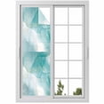 thumbnail image 1 of Marble Aqua Window Privacy Film, Gradient Gold Aesthetics Abstract Minimalist Art Static Cling UV Sun Blocking Heat Control Window Tint, Non-Adhesive One Way Windows Privacy Cover 17.7''x78.7'', 1 of 7
