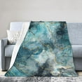 thumbnail image 1 of Marble Art Gold Blue Pattern Fleece Blanket Throw Lightweight Blanket Super Soft Cozy Bed Warm Blanket for Living Room/Bedroom All Season,Gift,60"x50", 1 of 6