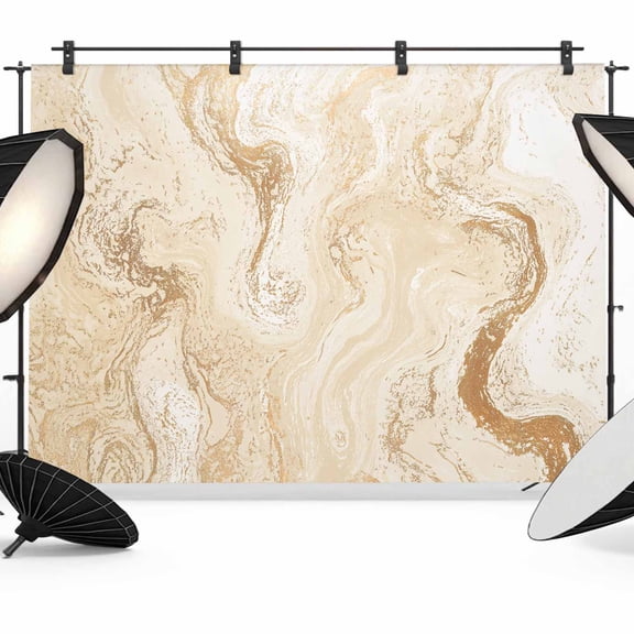 Marble Backdrop for Photography, Abstract Fluid Art Beige Brown Marble Texture Modern Photo Backdrop Portrait Background Party Banner Photo Backgrounds for Studio Booth Props, 12x8ft