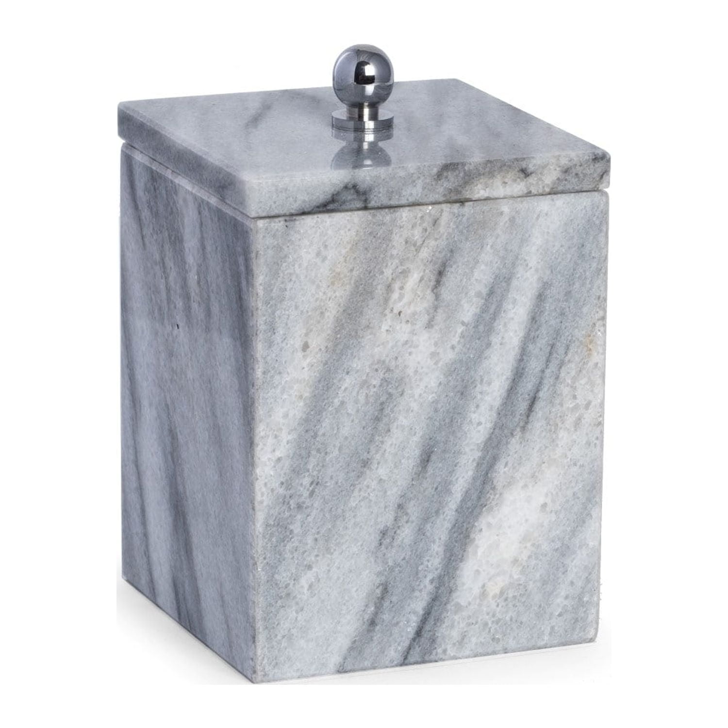 Marble Bath Canister with Lid in Cloud Grey - Walmart.com