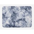 thumbnail image 1 of Marble Bath Mat, Cloudy Stylized Artistic Marble Pattern with Foggy Effects Abstract Display, Non-Slip Plush Mat Bathroom Kitchen Laundry Room Decor, 29.5 X 17.5 Inches, Cadet Blue Dust, Ambesonne, 1 of 2