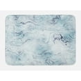 thumbnail image 1 of Marble Bath Mat, Soft Pastel Toned Abstract Hazy Wavy Pattern with Ottoman Influences Image, Non-Slip Plush Mat Bathroom Kitchen Laundry Room Decor, 29.5 X 17.5 Inches, Pale Blue Grey Mint, Ambesonne, 1 of 2