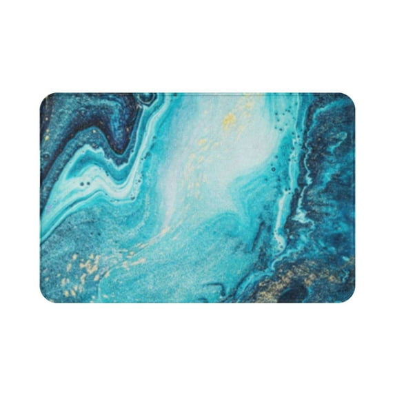 Marble Bath Mats for Bathroom No Silp Bathroom Decorations 16x24 Inches for Home Kitchen Bedroom