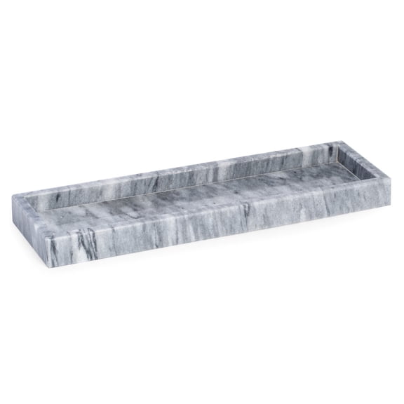 Marble Bath Tray in Cloud Grey