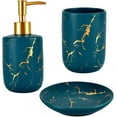 thumbnail image 1 of MOCA AUTOPARTS Marble Look Bathroom Canisters & Sets 3-Piece Green Ceramic, 1 of 9