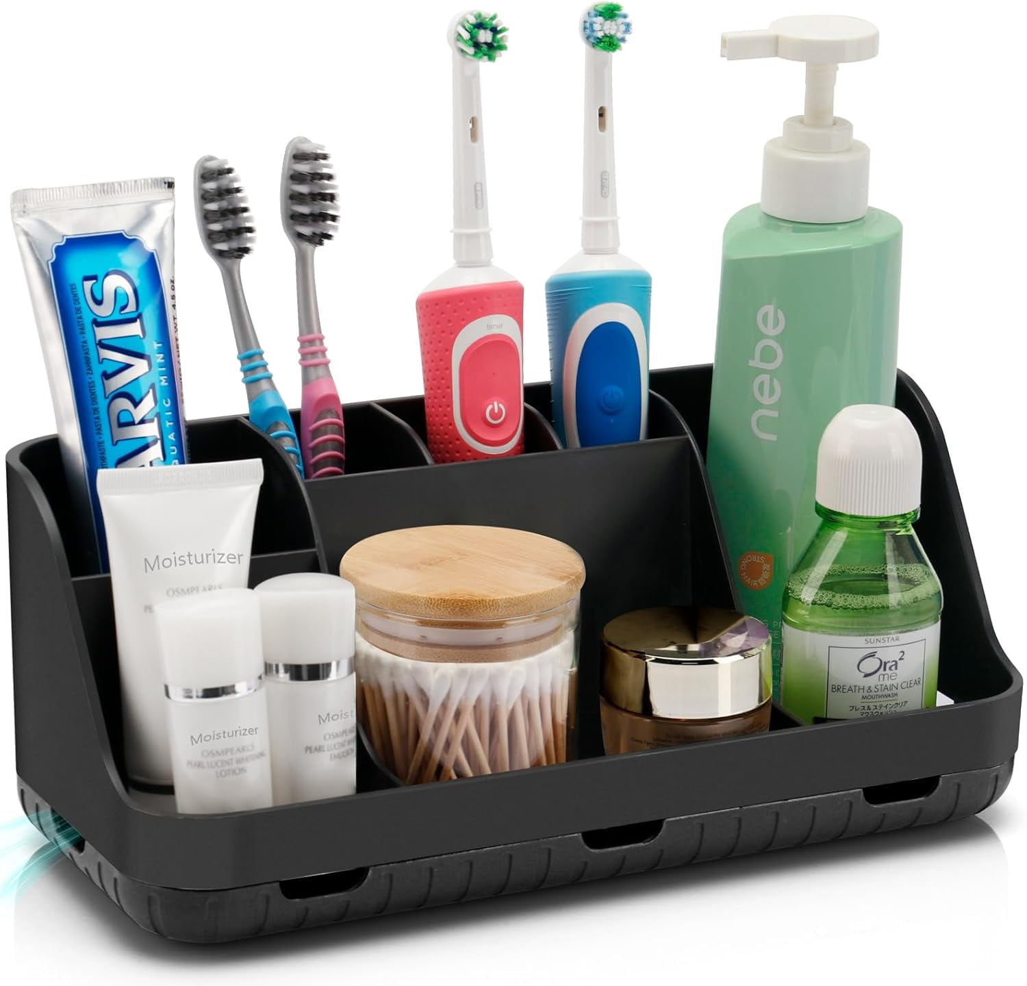 Marble Bathroom Countertop Organizer - Detachable 7 Slots Kids Electric ...