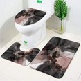 thumbnail image 1 of Marble Bathroom Rug Set Luxury Grey Gold Textured Purple Flannel Non-Slip Bath Mat Doormat Toilet Cover Toilet Decoration Set, 1 of 5