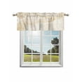 thumbnail image 1 of Marble Beige Curtain Valance for Windows/Living Room/Kitchen/Bathroom/Café, Short Rod Pocket Tier Curtain Window Treatment Panel Modern Abstract Ink Painting Luxury Topper Curtain 60''x18'', 1 of 6